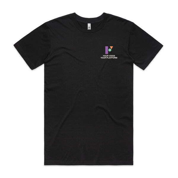 Your Voice tee with Fresh FM logo on the back - AS Colour Basic unisex shirt Thumbnail